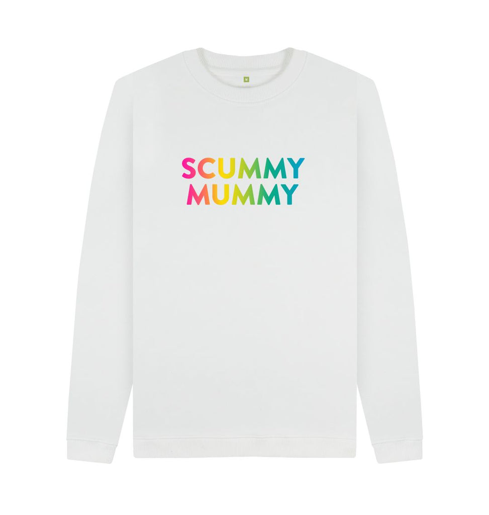 White Rainbow Scummy Mummy Sweatshirt