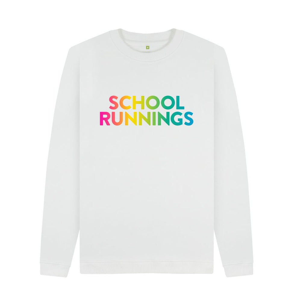 White SCHOOL RUNNINGS Sweatshirt
