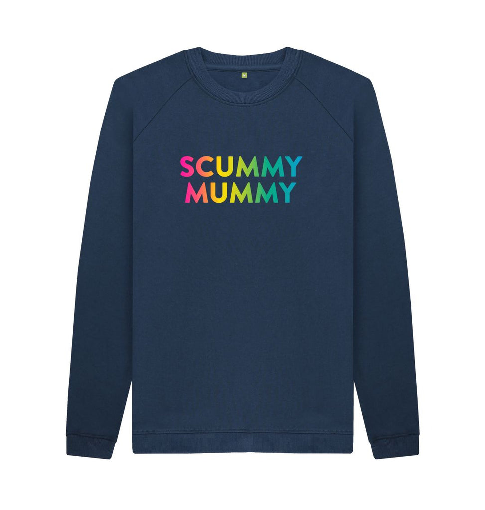Navy Blue Rainbow Scummy Mummy Sweatshirt