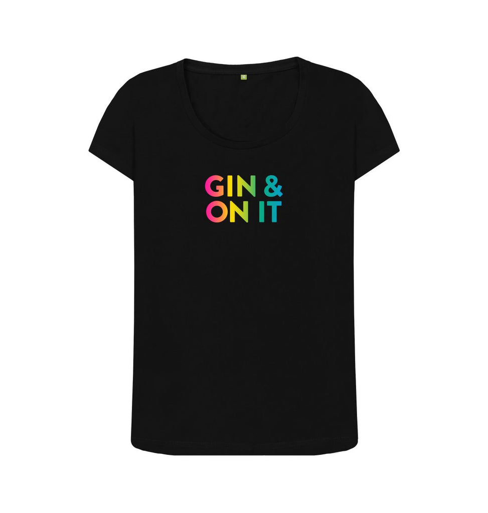 Black GIN & ON IT Scoop T-shirt